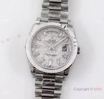 Swiss Clone Rolex Day-Date Meteorite with Baguette Dial TWS 2836 Stainless Steel 40mm
